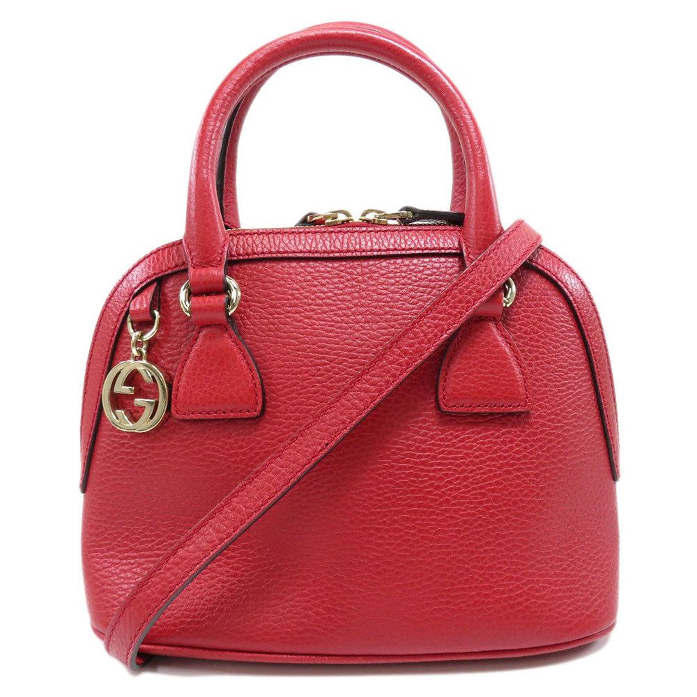 Gucci Outlet 2way Handbag Leather Ladies Red